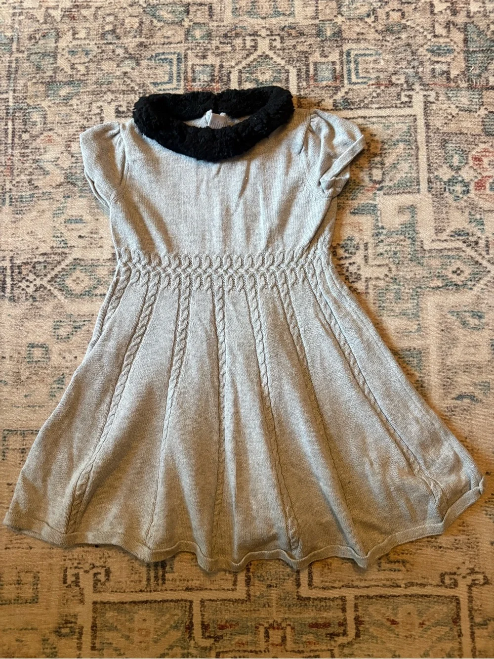 Gymboree faux fur lined sweater dress, girls 4